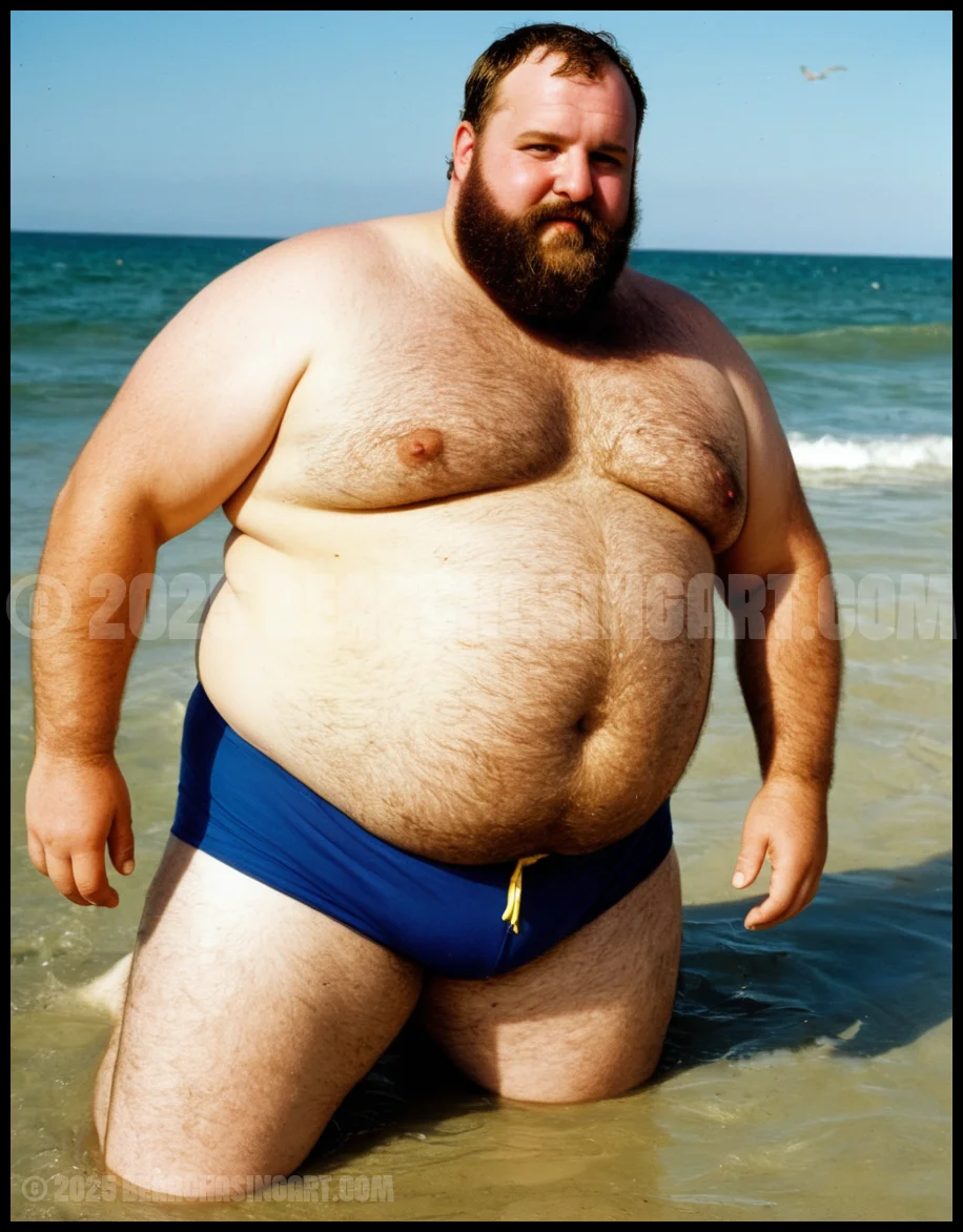 Classic Dad Bears on the Beach 1